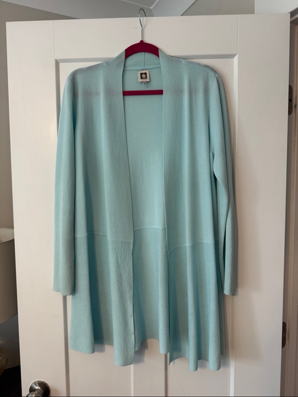 Anne Klein Light Blue Open-Front Women’s Cardigan Sweater